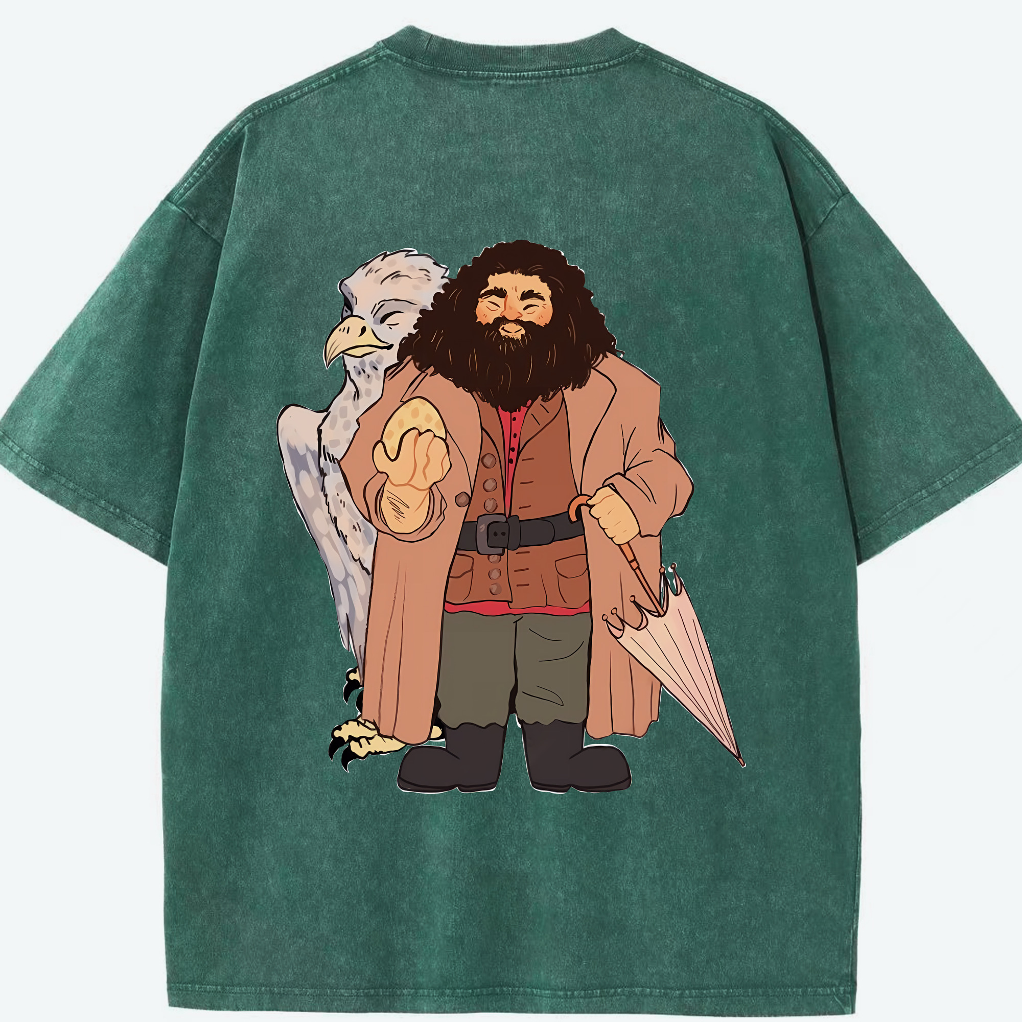 （画像用） Harry Potter ハリー・ポッターシリーズ 綿100% ヴィンテージ風 半袖Tシャツ（背面プリント）